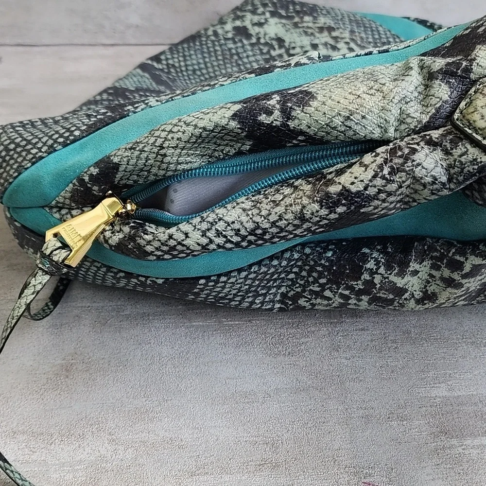 Aimee Kestenberg Tuscany Hobo Purse Shoulder Bag Suede Animal Print Leather